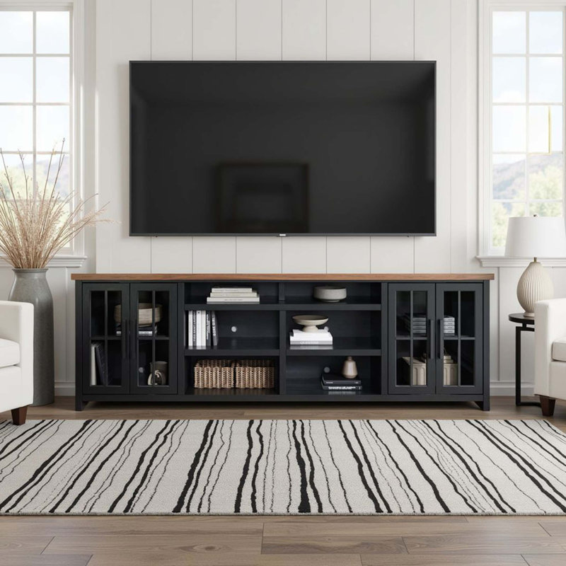 Meuble télé 96 po pour téléviseur de 100 po ou moins, sans assemblage ni whisky