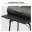 Barbecue au charbon de baril extérieur de 39,4 po, barbecue avec zone de cuisson avec roulettes de rangement pour la cuisine de jardin
