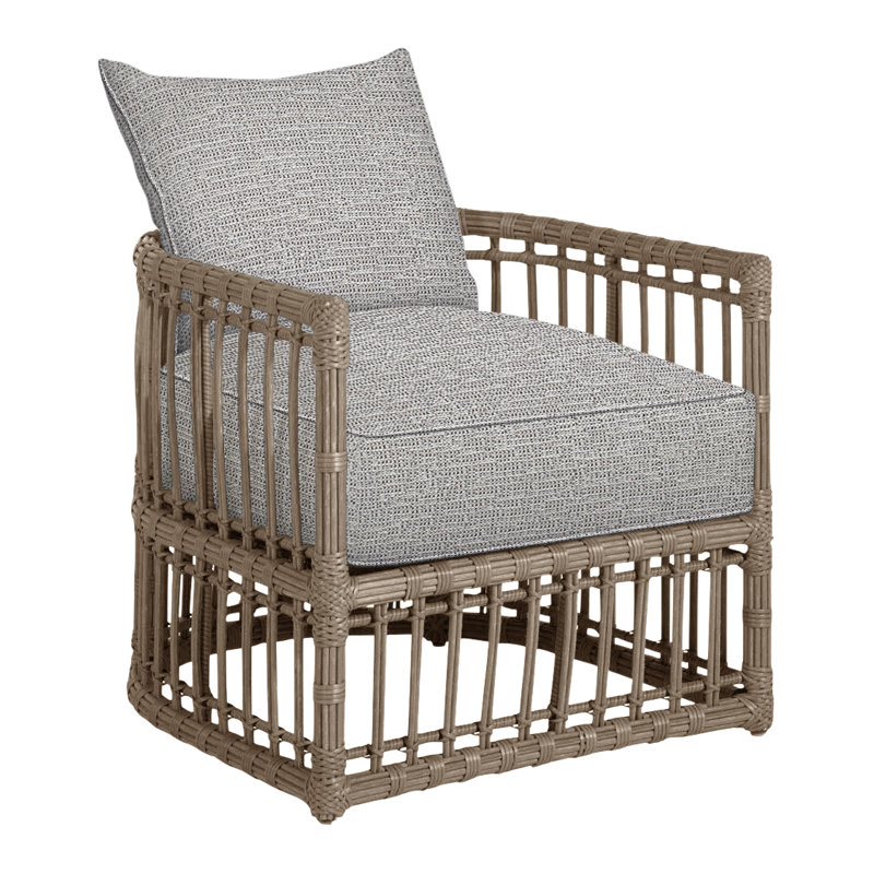 Newport Arm Chair with Cushions, Newport #66 Burlap, Welt, Tweed Toffee