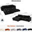 Velours côtelé modulaire en L 107,79 po avec repose-pieds amélioré, porte-gobelets, 8 coussins décoratifs et pochettes à magazines-121369622