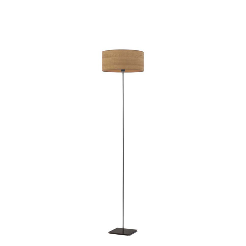 Blynn 150cm Traditional Floor Lamp, Grey, Light Brown