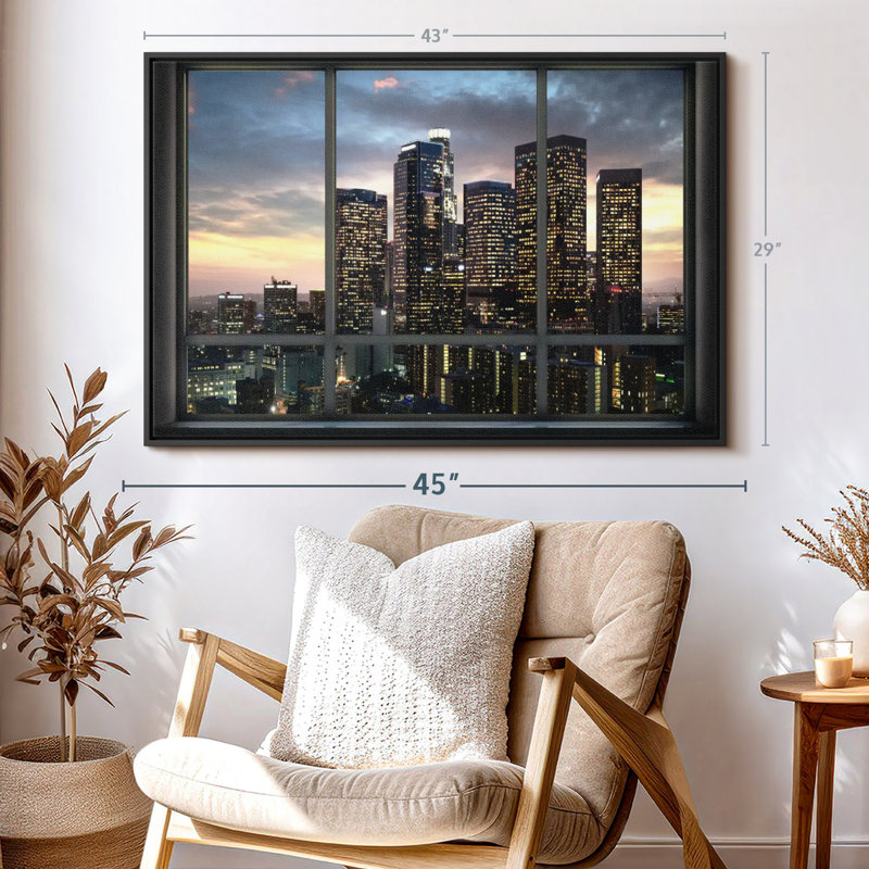 «Evening In LA Wall Art Wall Art», H 29 po x l 43 po