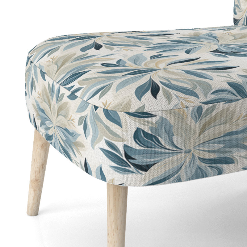 Tranquil Patterns - Chaise d'appoint rembourrée de style campagnard, chaise d'appoint rustique à motif floral