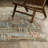 Genesis Distressed Modern Geometric Blue/Rust Area Rug-278067733