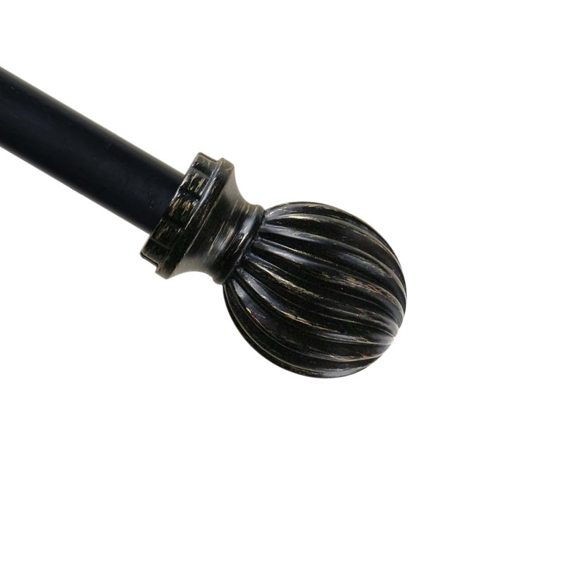 Tringle à rideaux simple réglable Claymore, l 48 po x p 6,75 po, Doré brulé