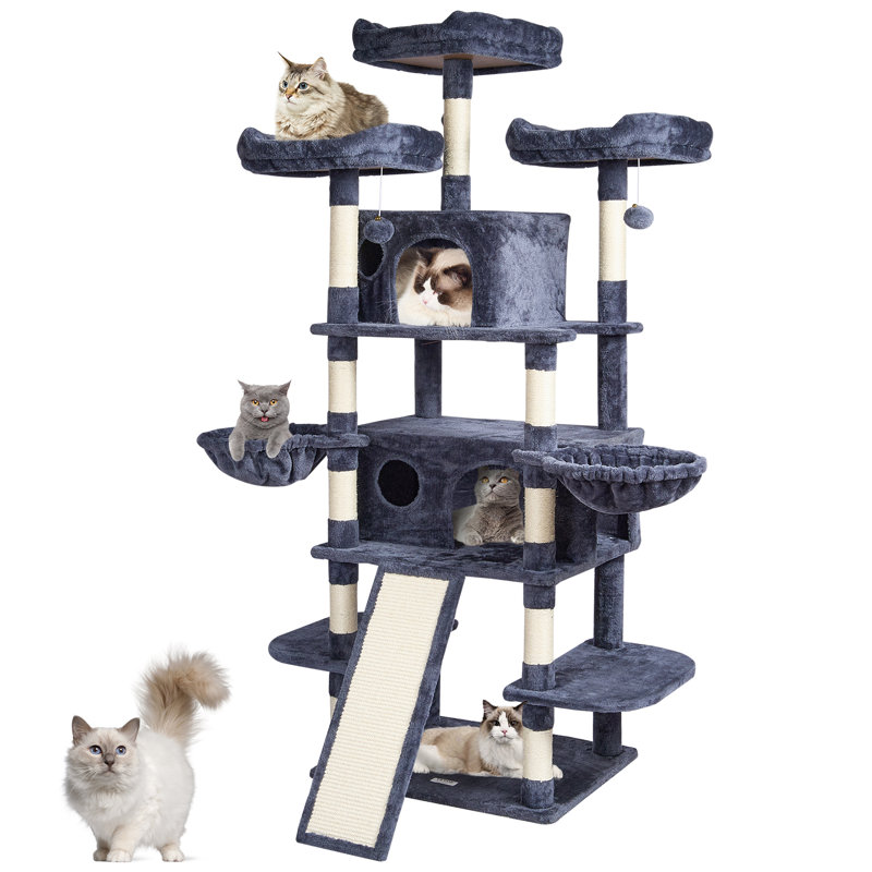 68'' H Cat Tree, Dark Gray