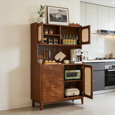 Modern Versatile Solid Wood Accent Cabinet