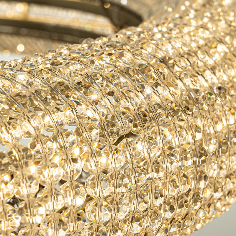 Lustre unique en forme de roue à DEL de 32 pouces Calarojo