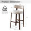 Ensemble de 2 tabourets de bar 29 "rembourrés en tweed avec pieds en métal