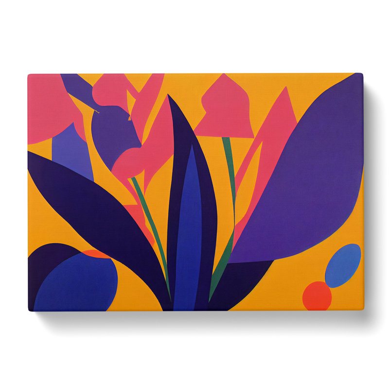 Bluebell Flower Abstract - Wrapped Canvas, 50cm H x 76cm W x 3cm D