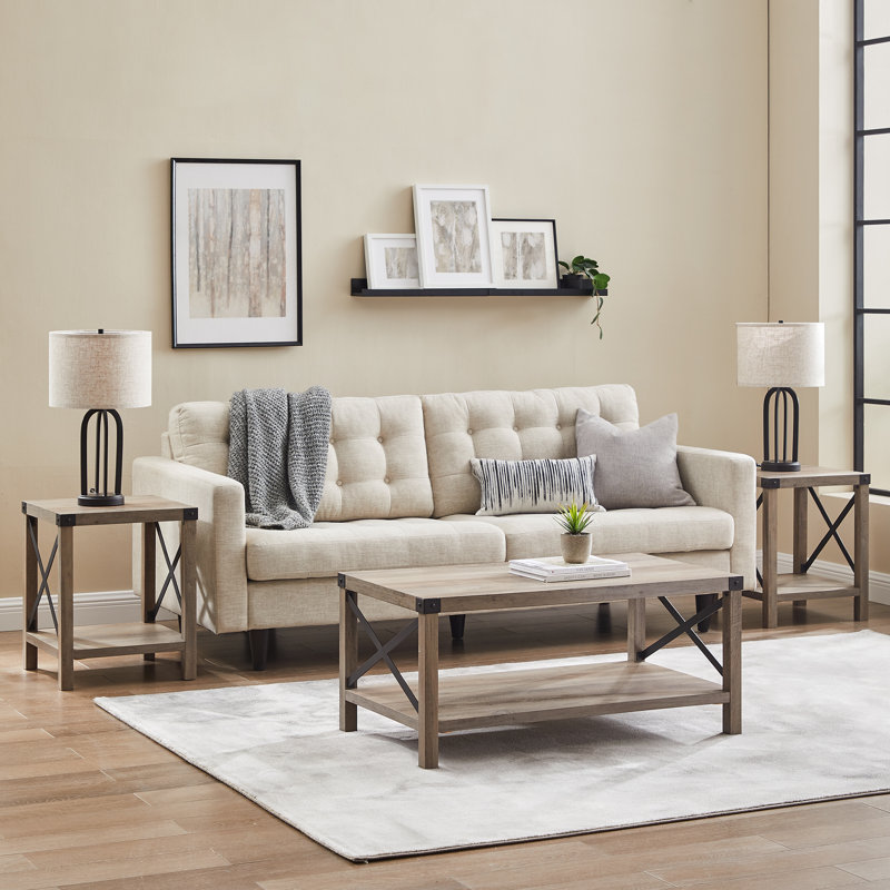 Ensemble de 3 tables d'appoint Scituate, Gris délavé