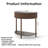 Louie Half-Moon Console Table with 2 Doors and Bottom Shelf