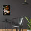 Art mural en verre Fleurs en fond noir 1 'par Momart-1843924933