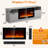70" Fireplace Tv Stand With 36" Electric Fireplace, Led Lighted Entertainment Center, Media Console Table, Storage Cabinet For Tvs Up To 80"-174561631