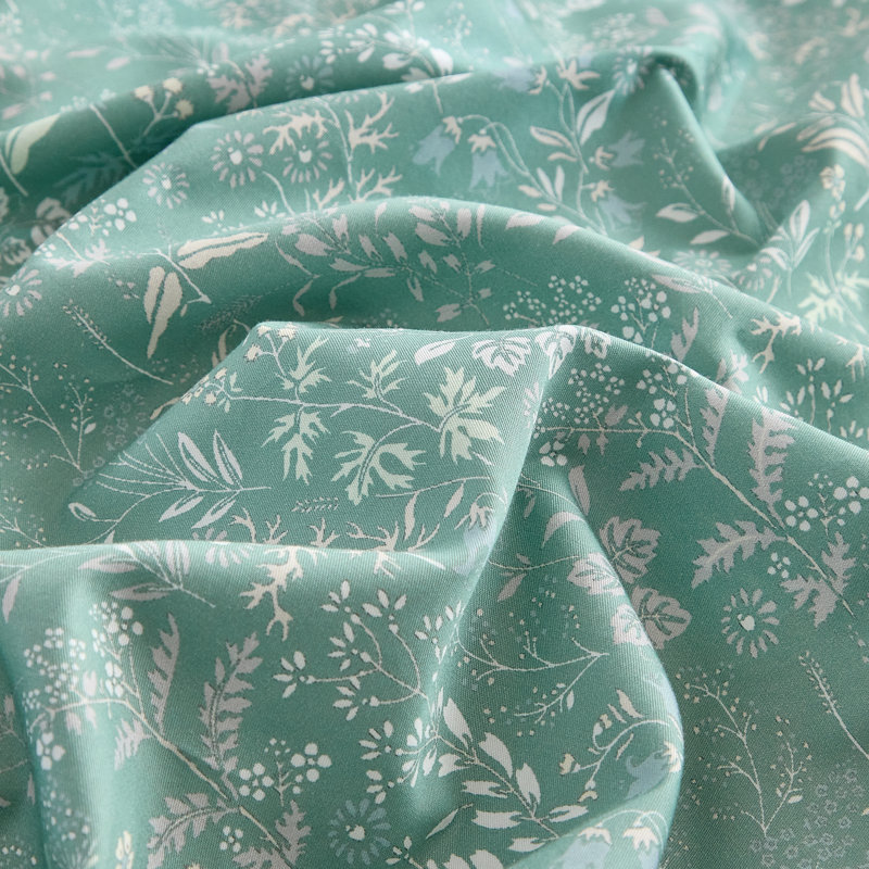 Ensemble de housse de couette 3 pièces 100% coton, Housse de couette double + 2 taies d'oreiller stan, Vert sauge