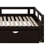 Twin Daybed With Trundle, Extendable Design-1443908147