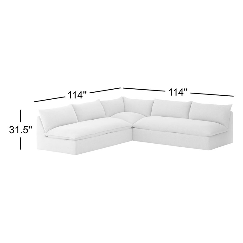 Grant Outdoor 5 - Seat Patio Sectional, Gray