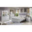 Table de chevet argentée Glam Style, l 28 po x P 18,25 po x H 28,5 po, bois massif et miroir, 1 pièce, mobilier de chambre à coucher, finition argentée