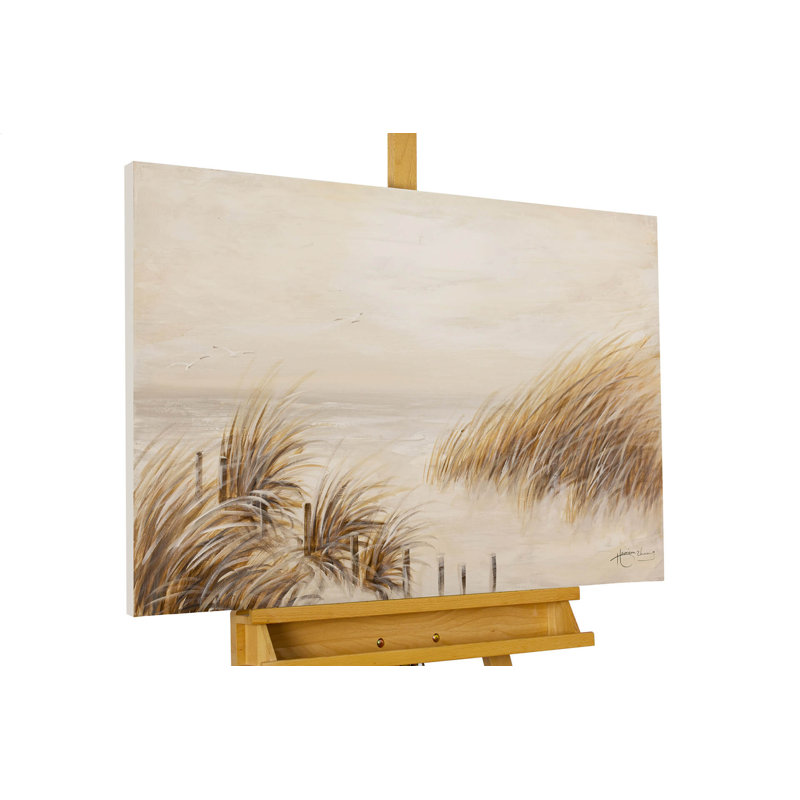 Hand-Painted Canvas Painting On The Beach