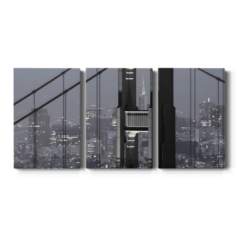 " Skyline View " 3 - Pieces, 40" H x 90" W x 1.5" D