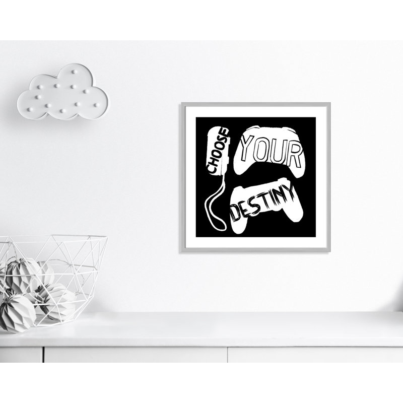 «Choisissez votre destinée», art encadré, H 27,5 po x l 27,5 po x P 1,19 po, Encadré de boîte argent