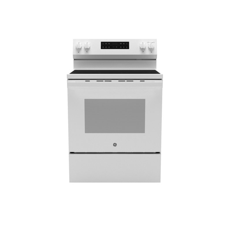 GE 30" Free-Standing Electric Range, White