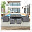 Ensemble de 6 chaises d'extérieur en osier de rotin pour patio, chaise, tabourets et table-1328226137-1328226138