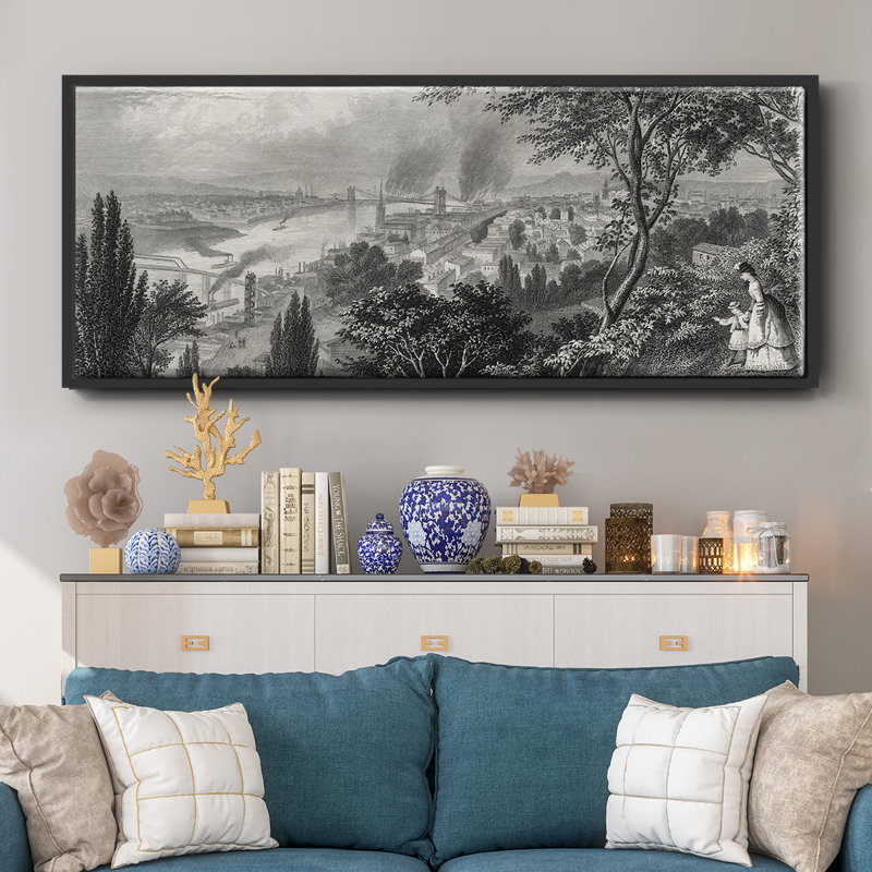 City of Cincinnati - Toile encadrée, H 12 po x l 30 po