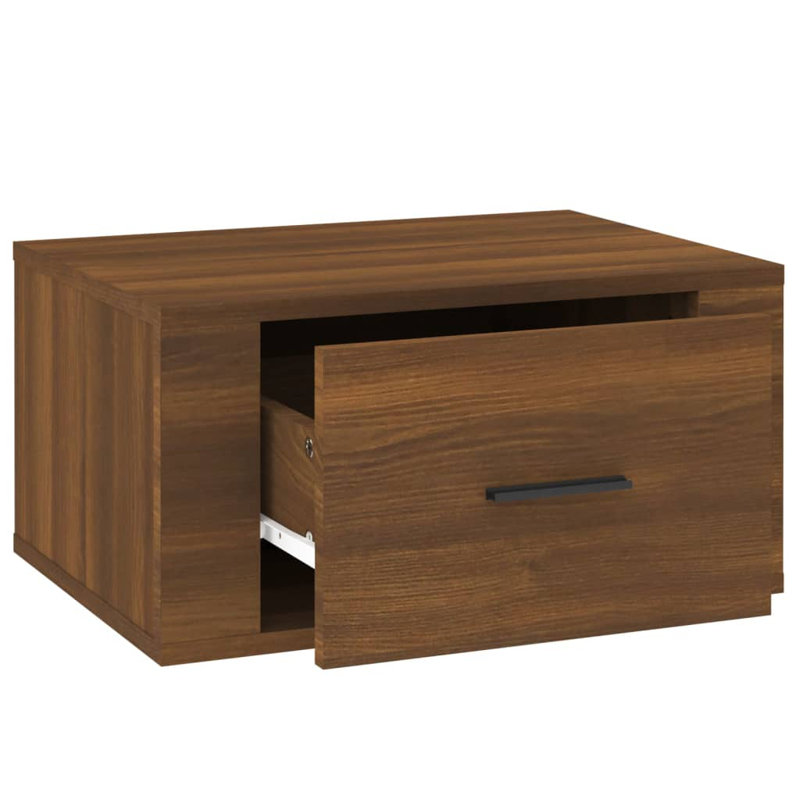 Wall-mounted Bedside Cabinets , Smoked Oak, Individual