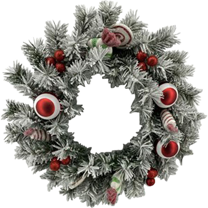 Couronne de Noël en PVC 24 po