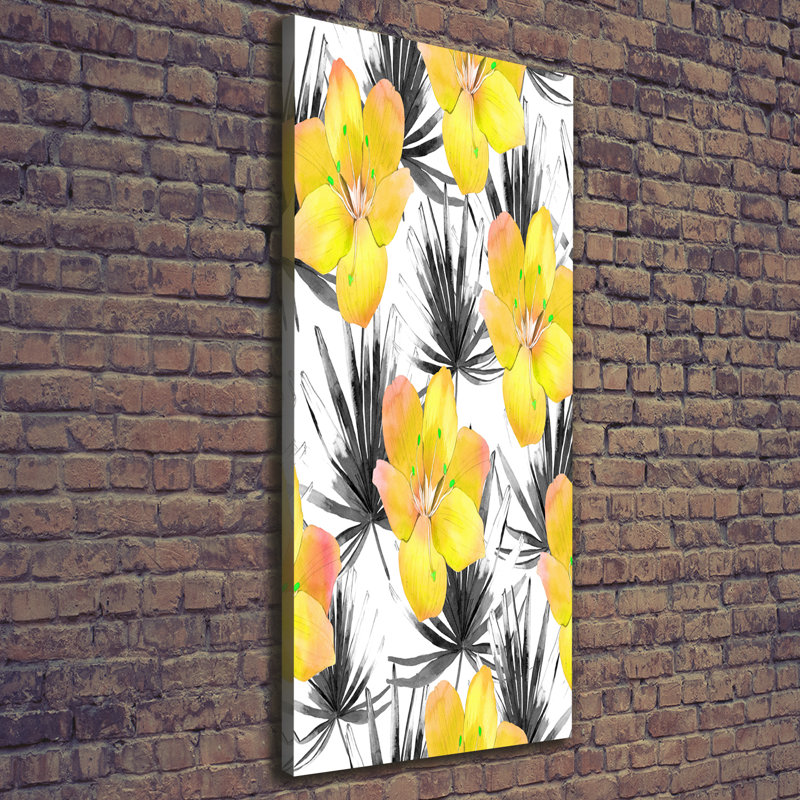 Tropical Flowers - Wrapped Canvas Print