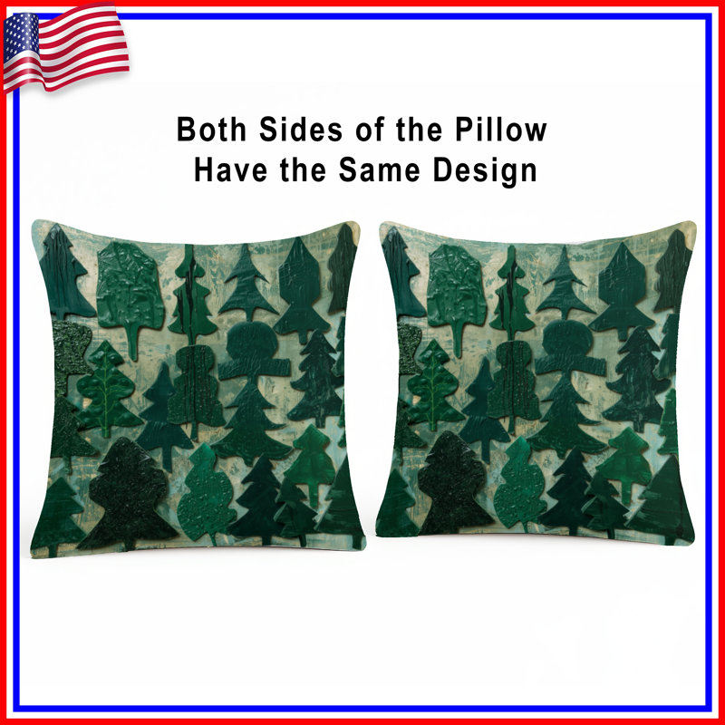 Coussins Evergreen, 14 X 14 pouces
