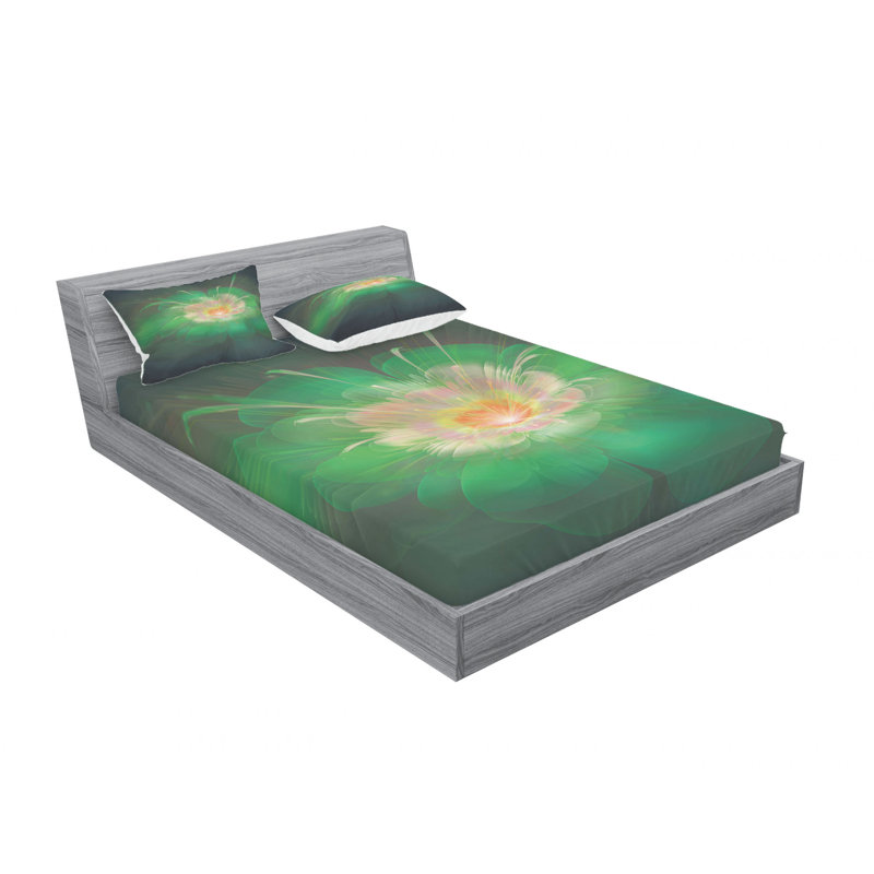 Ensemble de draps Tones Blooms Illustration, Taie d'oreiller taille double