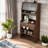 Buffet With Hutch And Foldable Dining Table, Storage Shelves, Side Hooks And A Cabinet With Sliding Doors-1561551924-1561551925