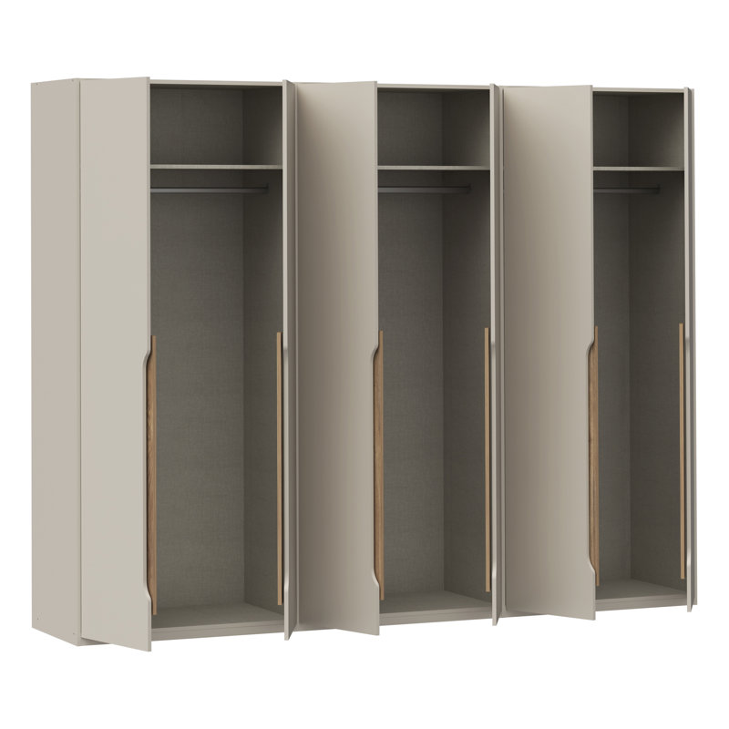 Temar 6 Door Manufactured Wood Wardrobe