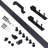 36'' x 84'' Solid + Manufactured Wood Glass without Installation Hardware Kit Barn Door-61073478
