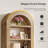 70.87" Tall Arched Bookcase-1809209698