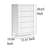 Kally Tall Dresser Chest, 5 Drawers, Modern Matte White Wood, 50 Inch