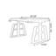 Bureau debout rectangulaire en bois massif noyer-286432514