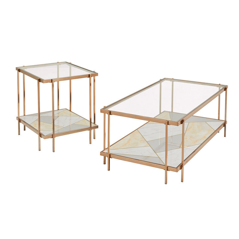 Ensemble de table de bout et de table basse Kaiesha