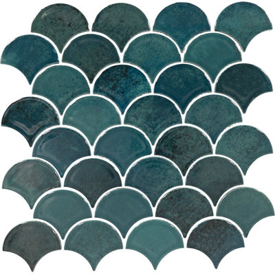 Daltile Miramo 3" Ceramic Fan Wall Mosaic (10 PCS Per Carton) (10.20 SQFT Per Carton)