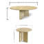 Ensemble de tables basses en marbre naturel beige Glod, petite table, table de salon, pierre naturelle, marbre véritable, marbre véritable