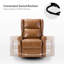 Fauteuil inclinable manuel pivotant en faux cuir Allan-386694349