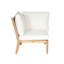 Canapé modulaire d'extérieur rembourré Launie, beige