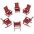 Chaise berçante d'extérieur Hdpe (ensemble de 6)