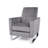 Reki Push Back Manual Recliner Chair, Stainless Steel Legs, Gray-121386500