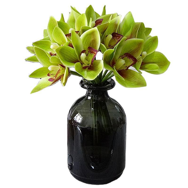 Faux Silk Orchid Arrangement, Green