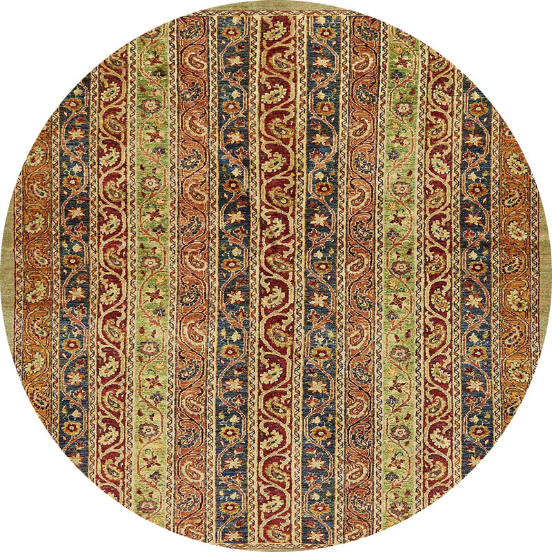 Abstract Indoor Rug, Round 5'