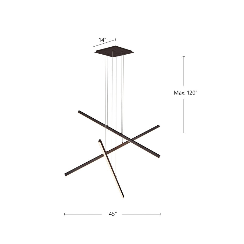 Vega 3 - Light LED Pendant, Brushed Nickel