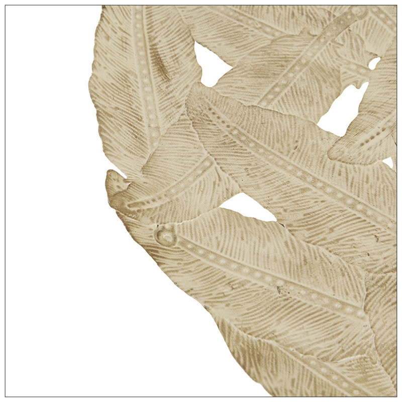 Rossi Spice Feather Textured Iron 3-Piece Wall Decor Set